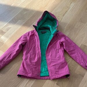 Patagonia Women’s Ski Jacket in Pink and Green